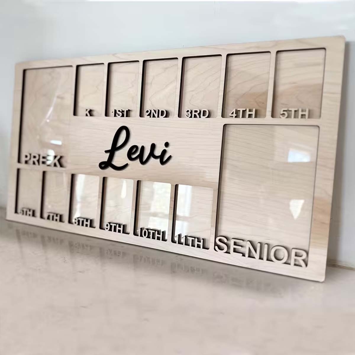 Woodworking Laser - Cornice Fotografica Personalizzata in Legno, Targa