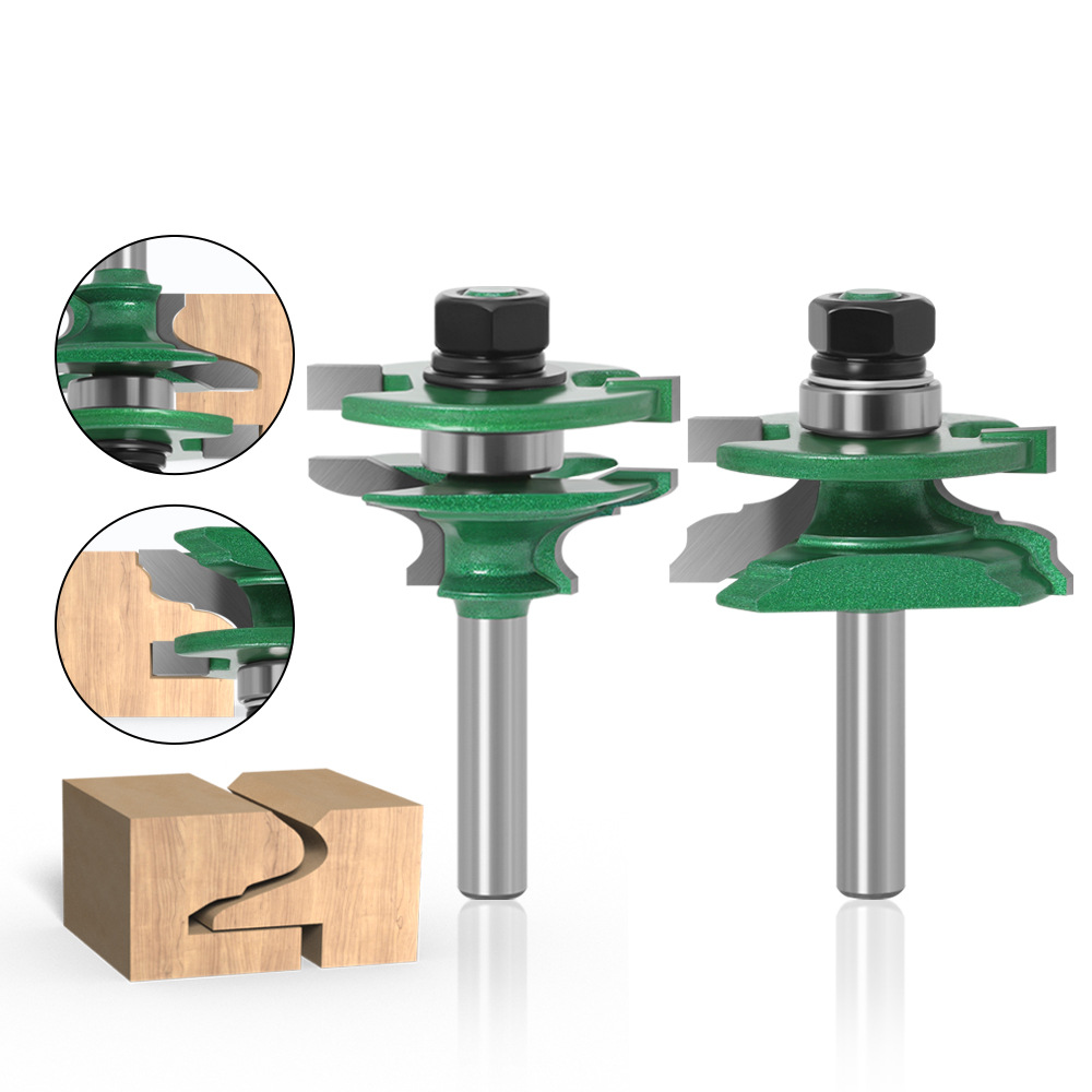 Woodworking Joints - Set di 2 Frese per Giunzioni
