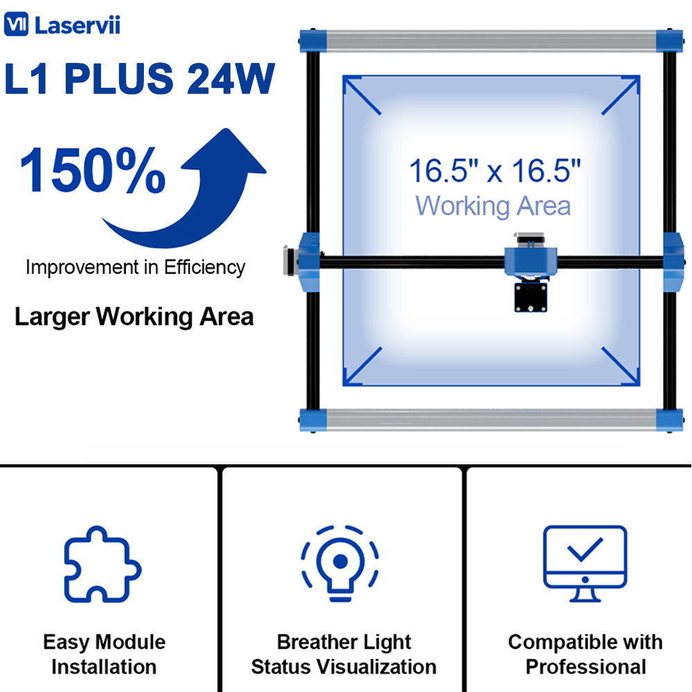 Woodworking Laser - Incisore Laser Laservii L1 PLUS 24W