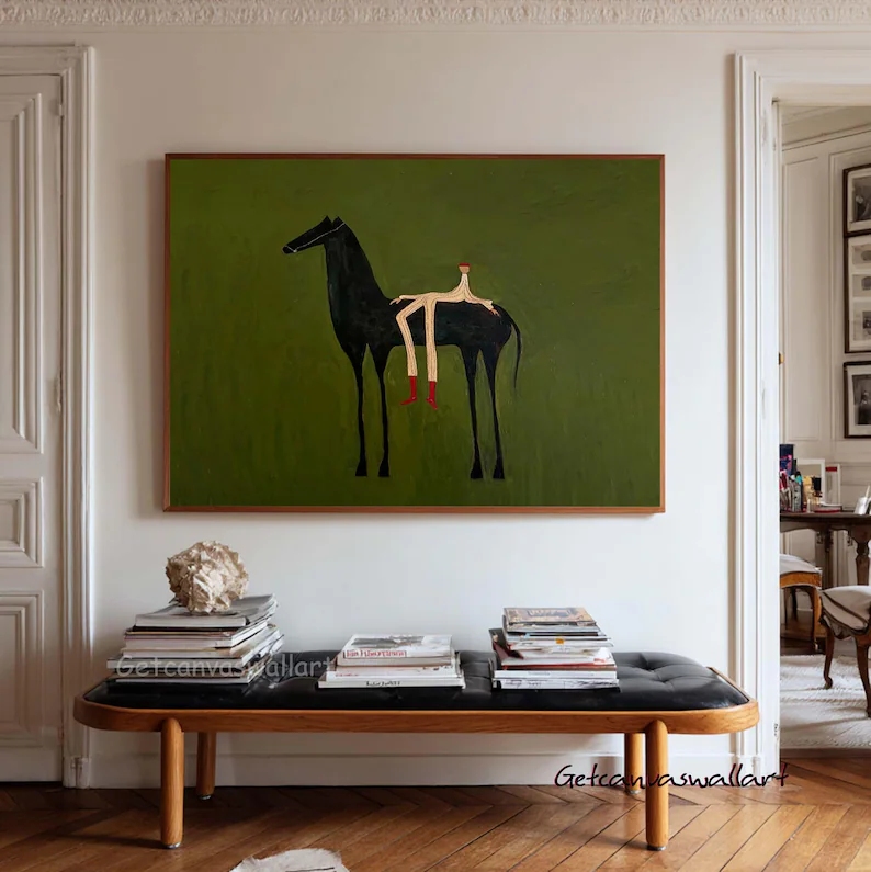 Woodworking Horse - Stampa artistica moderna astratta su tela